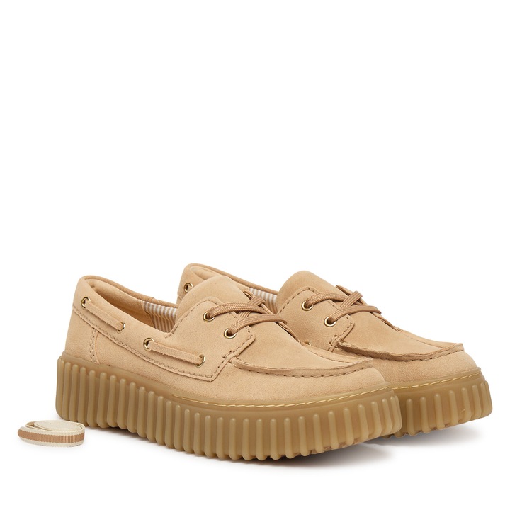 Дамски обувки, Clarks, естествена кожа, бежови, 41 EU