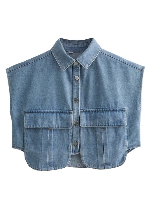 Jacheta de blugi, Top dama, albastru regal, denim