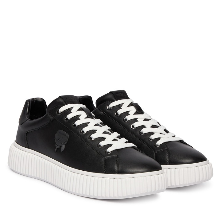 Tenisi barbati, Karl Lagerfeld, piele naturala, negru, design minimalist