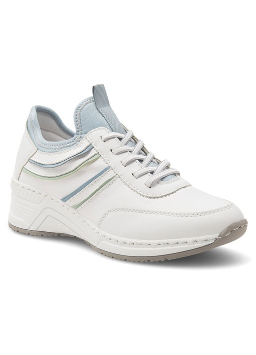 Дамски маратонки, Rieker, естествена кожа, бял, 40 EU