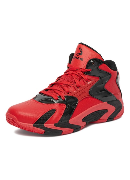 Férfi tornacipő, Shaq, természetes bőr, piros, vastag talp