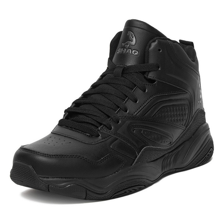 Pantofi sport barbati, Shaq, negru, material sintetic, design ajustat