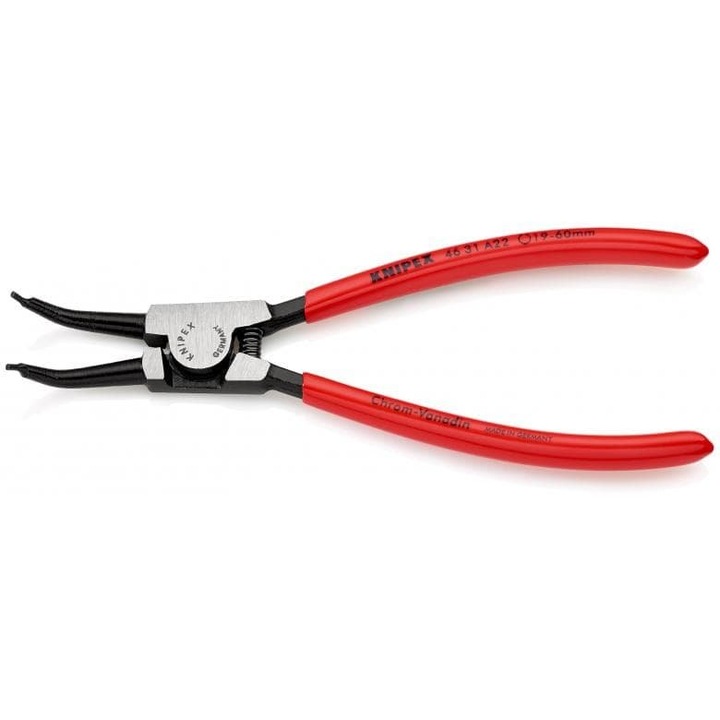 Клещи Knipex 46 31 A22 за монтаж на пръстени, 185мм, неръждаема стомана, 19-60мм