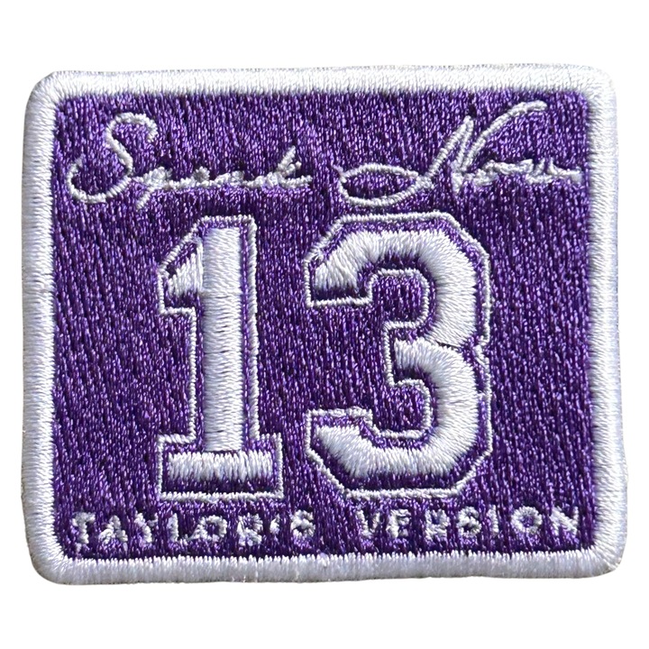 Patch textil brodat termoadeziv TS Eras Logo album alb cu mov Speak Now Taylor's Version