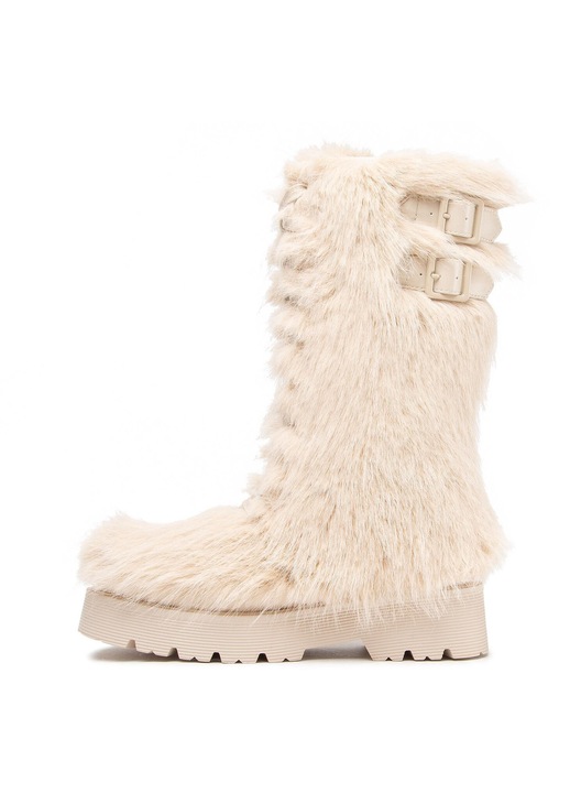 Cizme dama, Jenny Fairy, bej, material textil, pentru femei, 41 EU