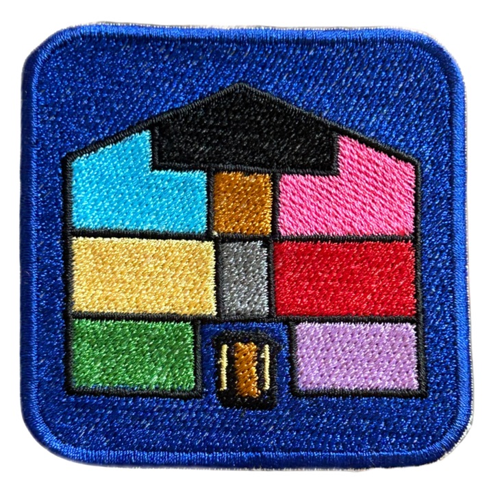 Patch textil brodat termoadeziv Lover House cu multiple culori