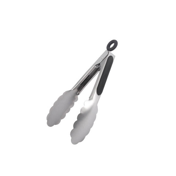 Ustensile gratar, clesti din otel inoxidabil 430, rezistenti la temperaturi ridicate, anti-arsura, set