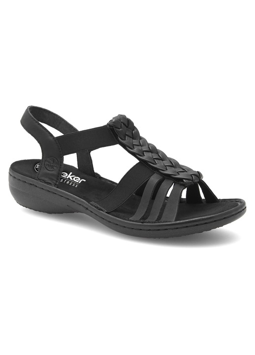 Sandale dama, Rieker, piele ecologica, negru, 41 EU