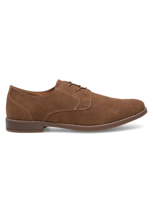 Pantofi barbat, Lanetti, elegant, camel, sintetic