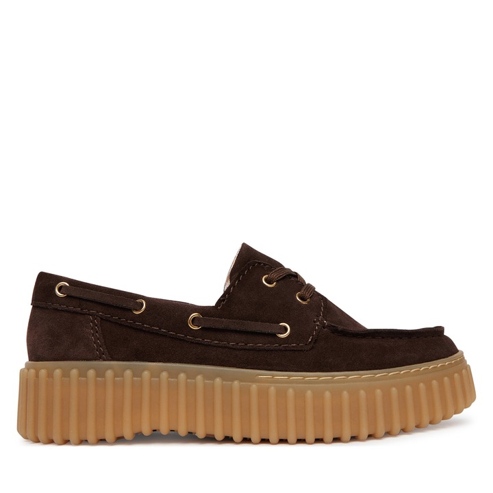 Дамски мокасини, Clarks, естествена кожа, кафяви, 41 EU