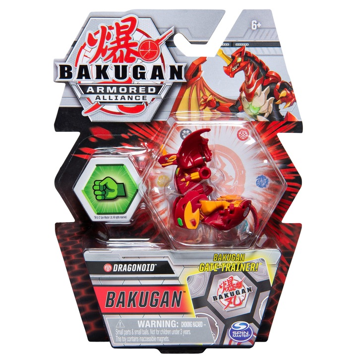 Фигурина комплект Бакуган Драгоноид, 1 сфера, 2 бакузони, 1 карта герой, 1 колекционерска карта, многоцветен