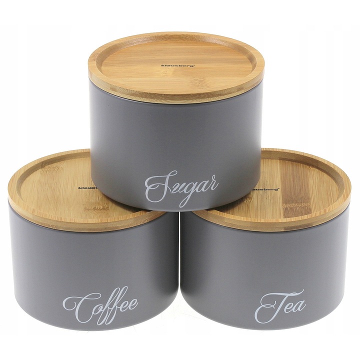 Комплект от 3 кутии за храна, Klausberg, матово сиво, 13.5x28.5cm