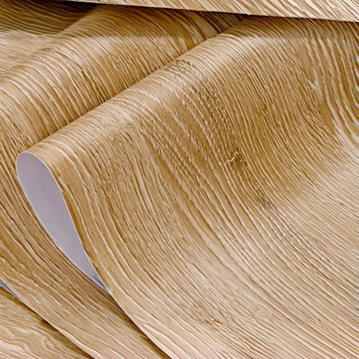 Rola de pardoseala din vinil autocolant, finisaj lemn, stejar galben, 3m x 40cm