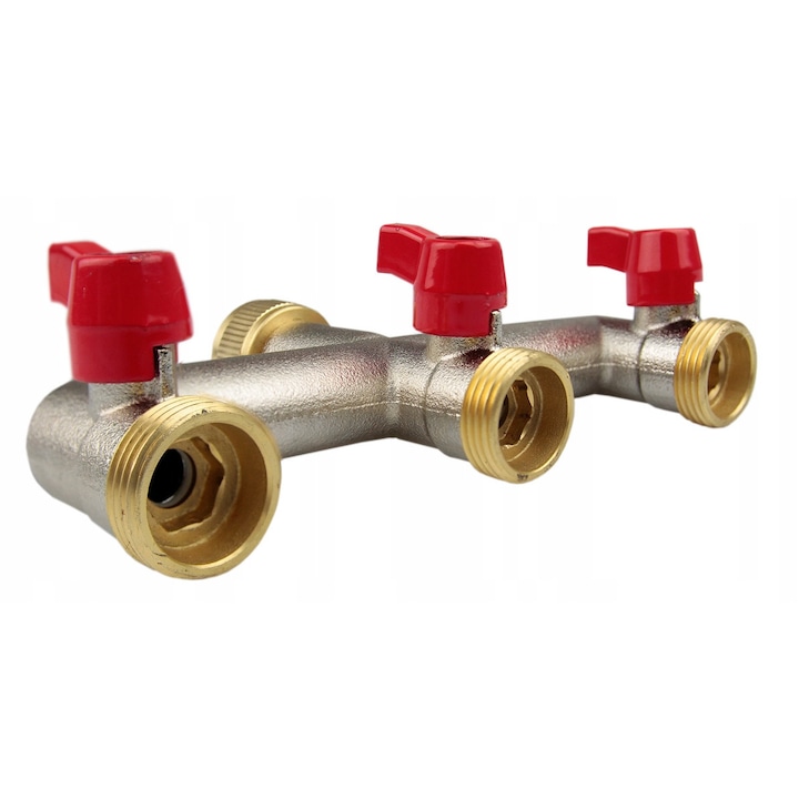 Distribuitor cu 3 cai, 3/4'', alama, BR-3134