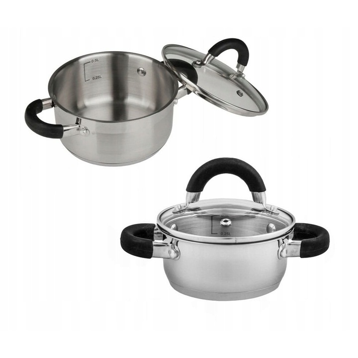 Hagyományos edény 1.5L 16cm rozsdamentes acél, akril aljjal, könnyen tisztítható