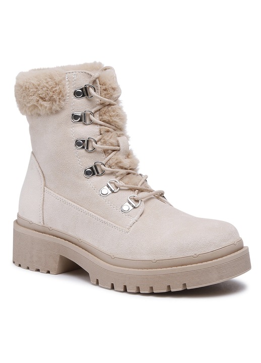 Ghete dama, Deezee, textil, bej, 41 EU