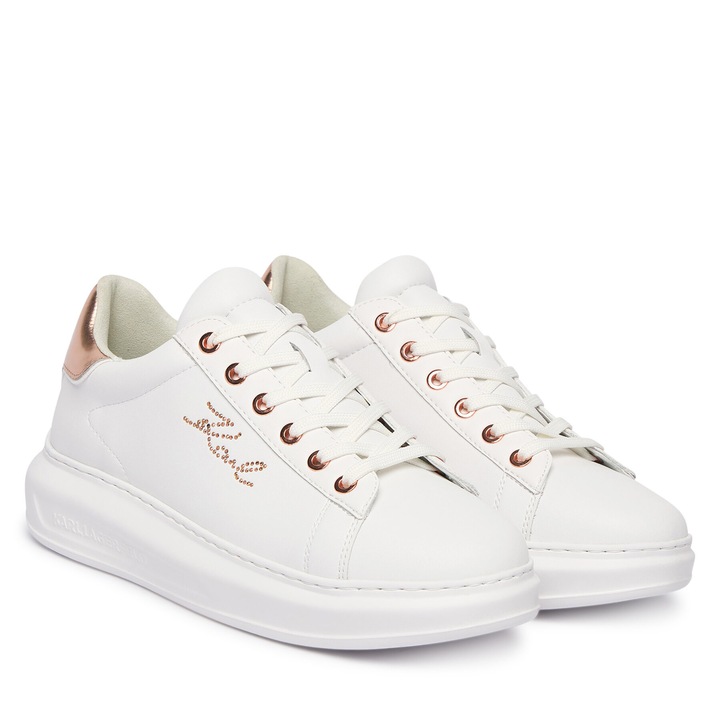 Tenisi dama, Karl Lagerfeld, piele naturala, alb, 41 EU