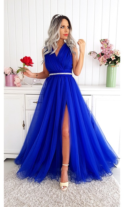 Rochie Kandor tulle, Albastru