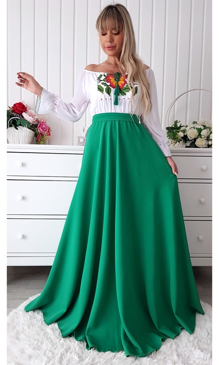 Дълга рокля Catinca, светлозелен dwqfwq, Светлозелен