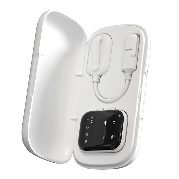 Alarma wireless pentru enurezis, 3 moduri de alerta, senzor compact, alb