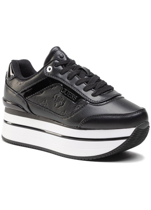 Női tornacipő, Guess, ökológiai bőr, fekete, platform, 41 EU