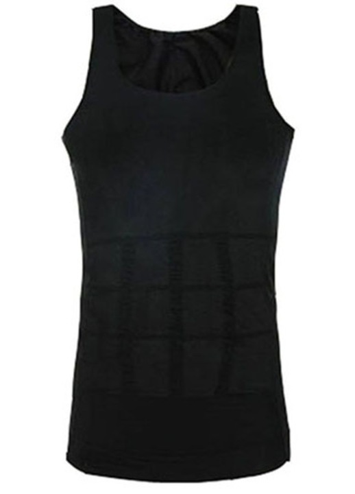 Мъжки оформящ потник, черен, мека материя, 2XL INTL