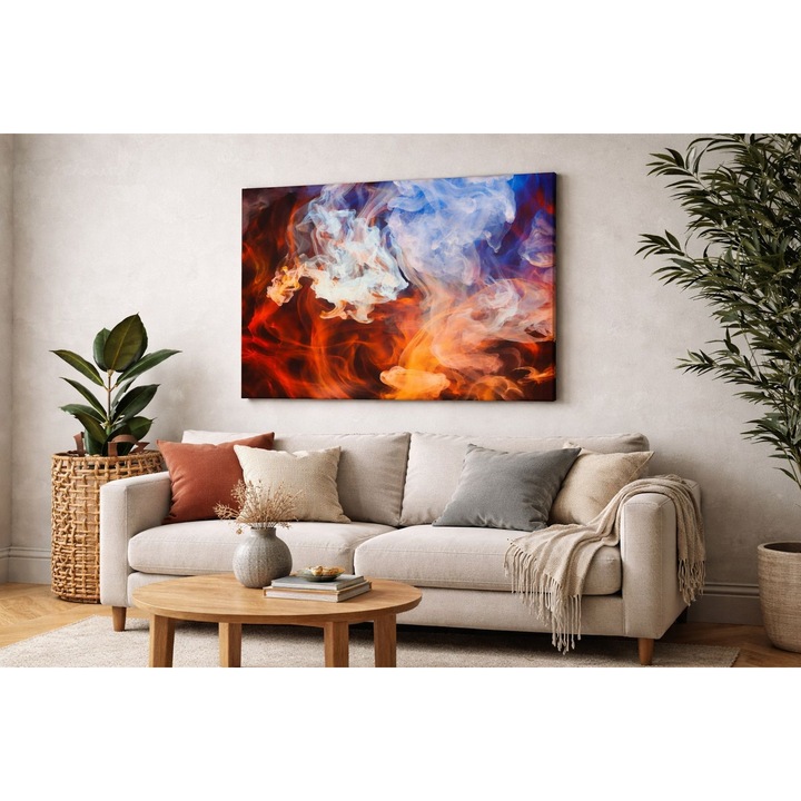 Tablou Canvas Abstract „Smoke of creation” 80 X120 cm – Design Modern pentru Living sau Birou