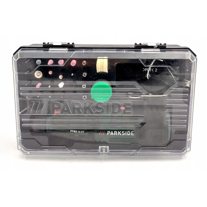 Polizor multifunctional 12V, Parkside, acumulator litiu-ion, 4Ah, 9x6,8x10,5cm, set