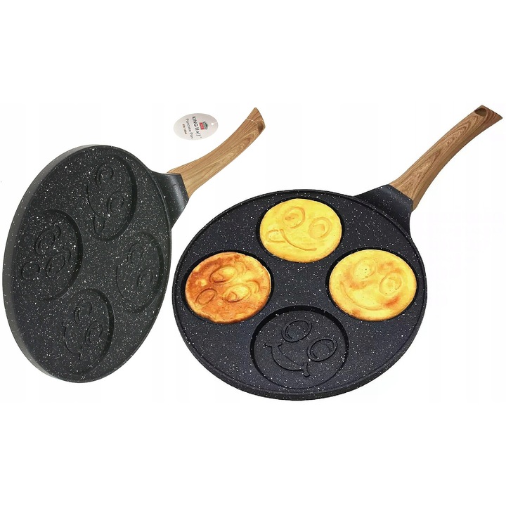 Tigaie King Hoff 26,5cm, neaderenta, pentru clatite si oua, design marmorat