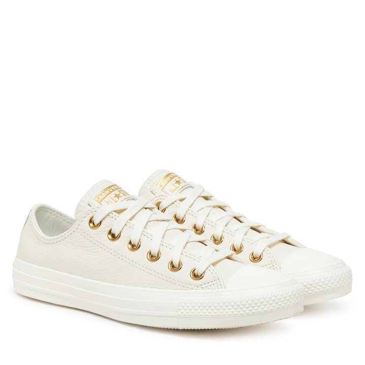 Tenisi dama, Converse, piele naturala, ecru, confortabil, durabil