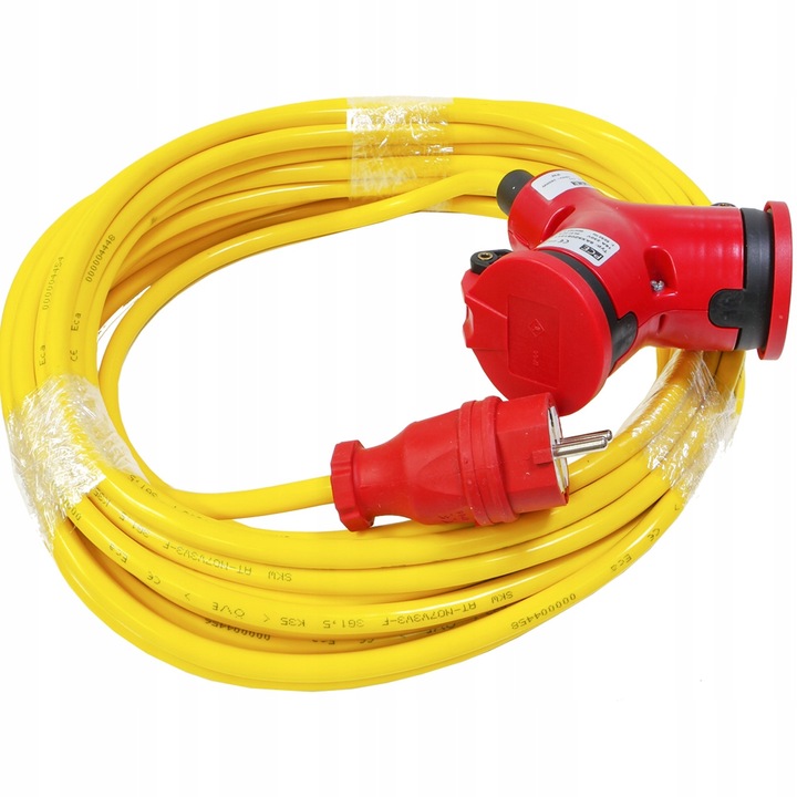 Prelungitor profesional 15m, 3x1.5mm, IP44, poliuretan, Galben