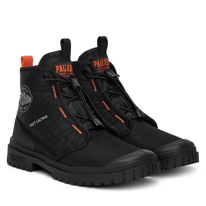 Férfi tornacipő, Palladium, textil anyag, fekete, szintetikus anyag