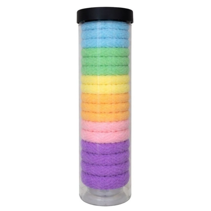 Elastice par textile colorate diametru 4.5 cm, 4.5 cm