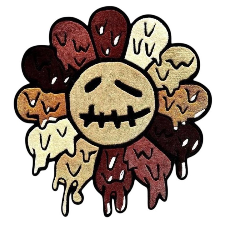 Covor Handmade Tufting Decorativ, 60 x 60 cm, Decor Camera, Covor Artistic