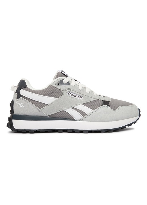 Férfi sportcipő, Reebok, valódi bőr, szürke és fehér árnyalatok, 44 EU