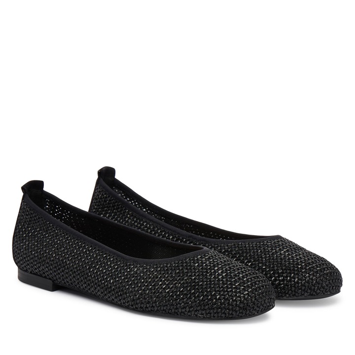 Balerini 9-22112-46, Caprice, Piele naturala, Negru, 42 EU