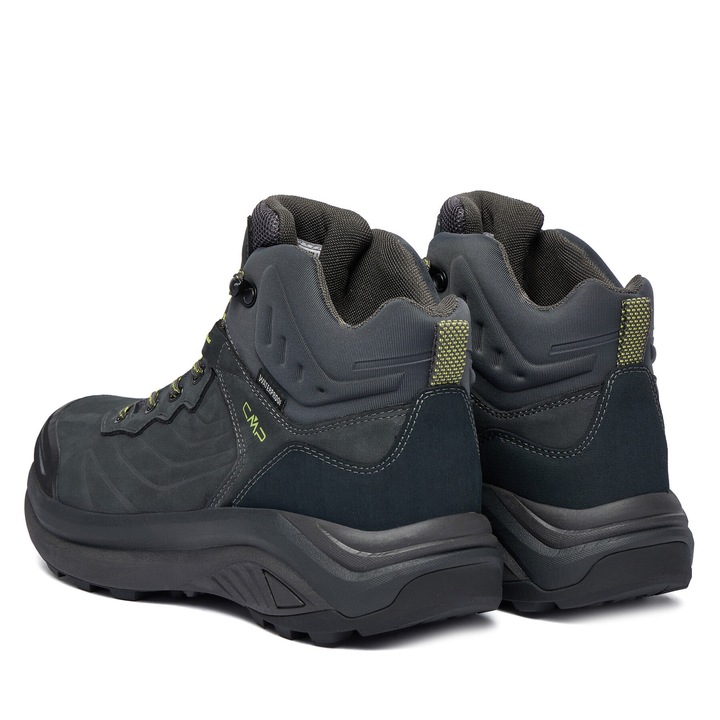 Bocanci trekking barbati, CMP, piele nubuc, negru, tehnologie Ortholite, sistem Full On Grip, 42 EU