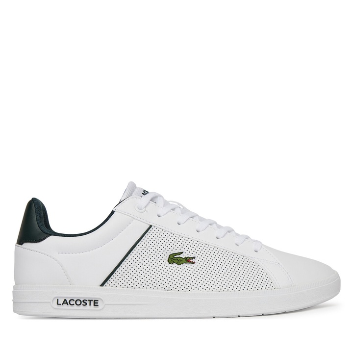 Férfi teniszcipő, Lacoste, fehér, természetes/szintetikus bőr