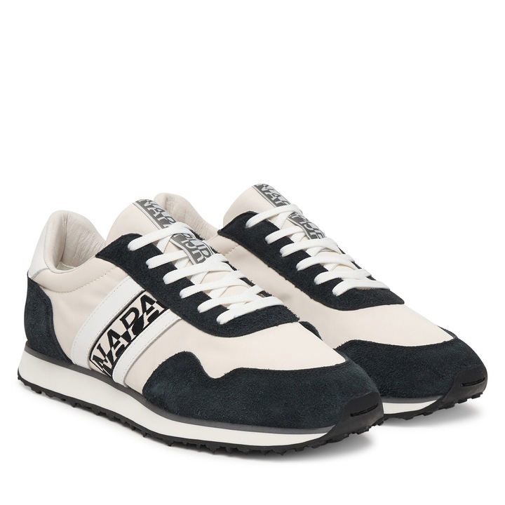 Férfi tornacipő, Napapijri, textil anyag, fekete bézs