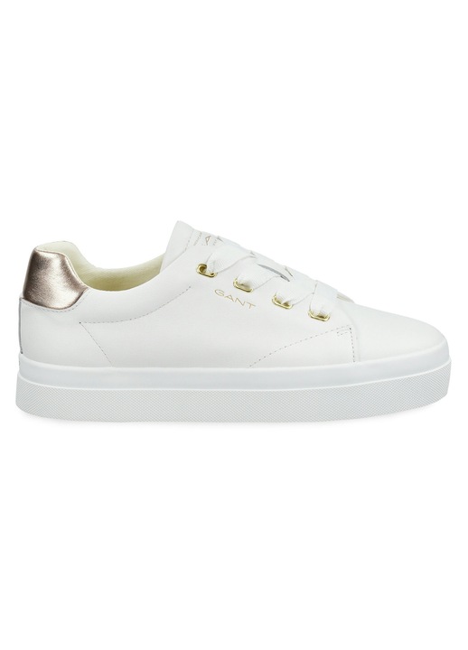 Дамски кецове, Gant, естествена кожа, бял/златист, непреходен дизайн, 41 EU