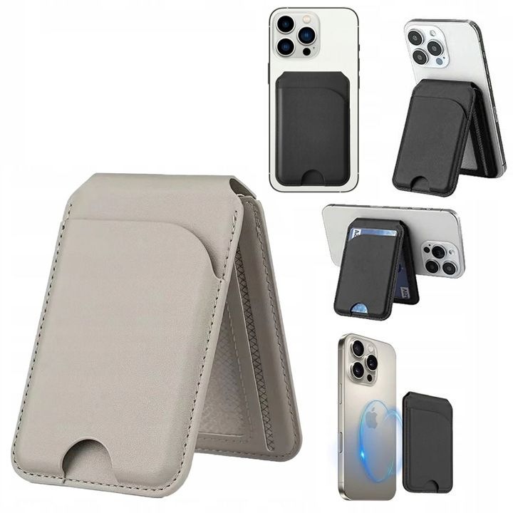 Jabees Magwallet Secure mágneses pénztárca, szürke, 4 kártya kapacitás, RFID blokkolás, 10x6,5cm