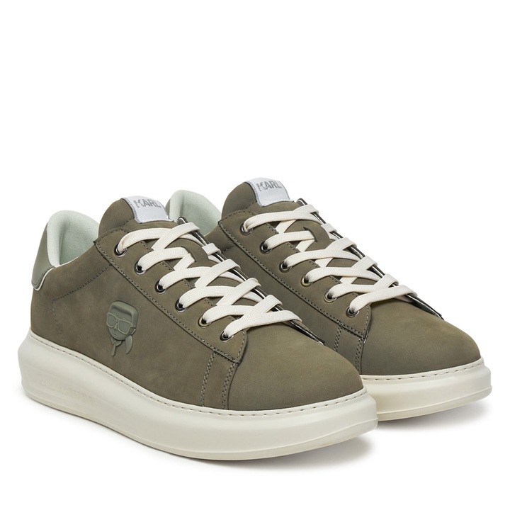 férfi, Karl Lagerfeld, valódi bőr, khaki, Khaki, 42