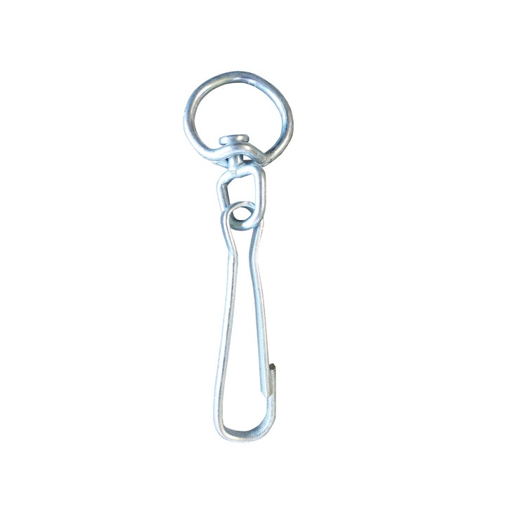 Karabiner forgóval, 65mm, univerzális