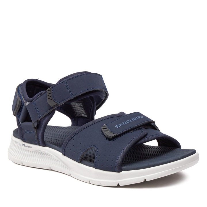 Sandale barbat, Skechers, piele ecologica, albastru, curele reglabile, talpa cauciuc