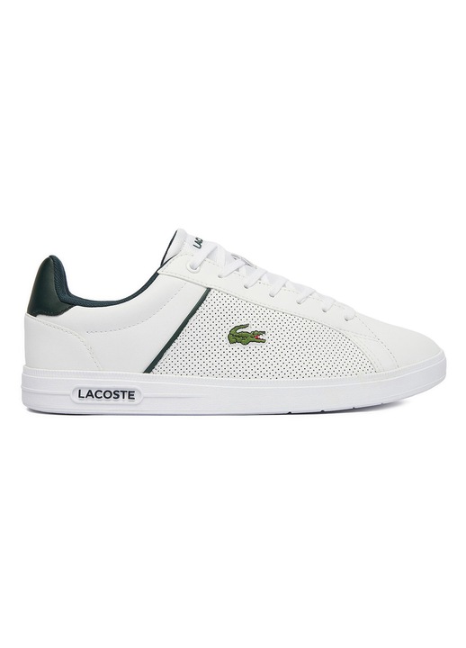 Férfi teniszcipő, Lacoste, szintetikus és valódi bőr, fehér, Fehér