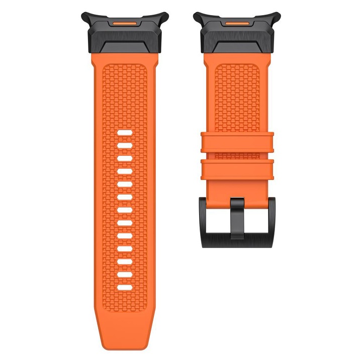 Curea pentru Samsung Galaxy Watch Ultra 47mm / Watch Ultra 2 - Comari® SoftBand Ultra, Silicon, Ajustabila, 35mm, Portocaliu