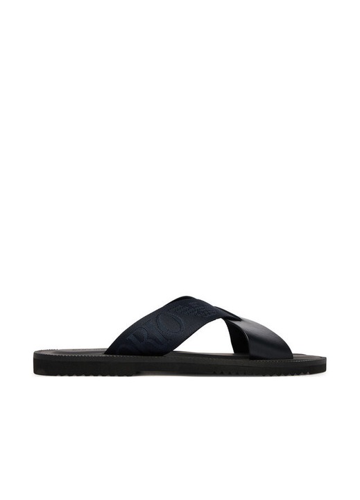 Férfi papucs, Emporio Armani, természetes bőr, kék