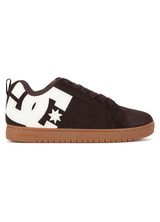 Tenisi barbati, DC Shoes, piele naturala, maro/ alb, suport excelent, 42 EU