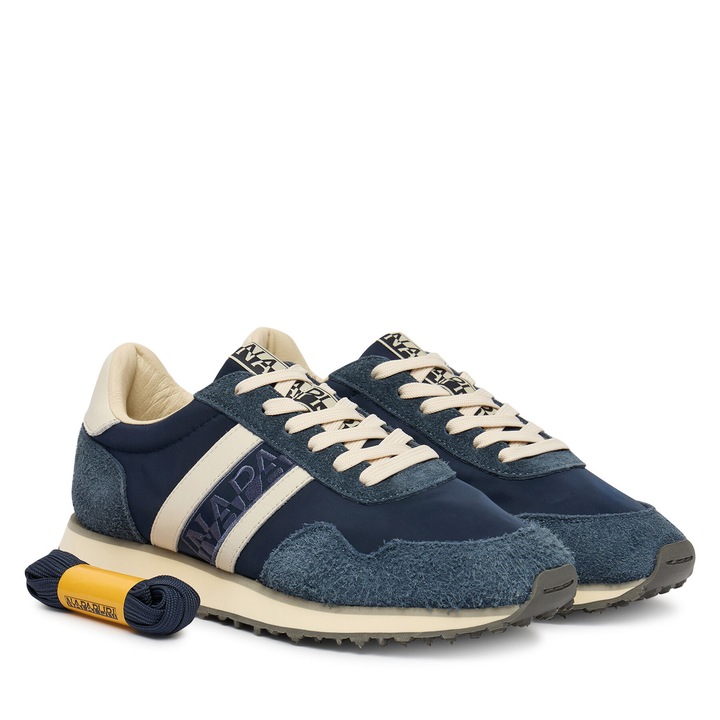 Férfi tornacipő, Napapijri, természetes bőr, kék