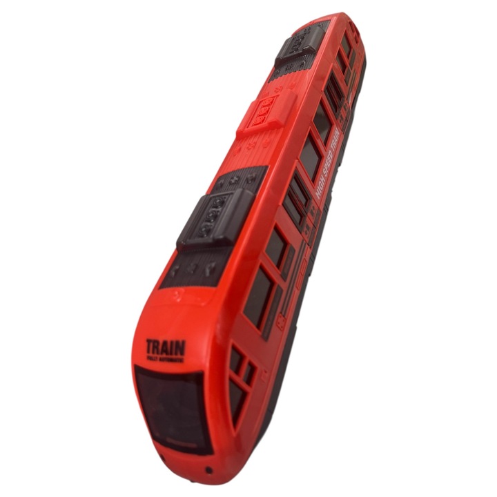 Villanyvonat, nagy sebességű vonat, piros, 41 cm, 3D fényekkel és zenével